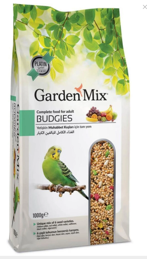 Garden Mix Platin Seri Vitaminli Meyveli Muhabbet Kuşu Yemi 1 kg   10 adet